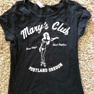 Black T-Shirt from Mary’s Club in Portland